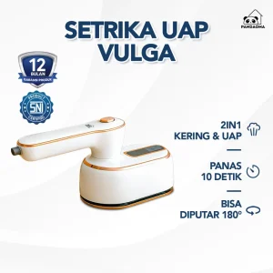Pandaoma Setrika Uap Vulga 2in1 Portable Mini 1000W Anti Lengket