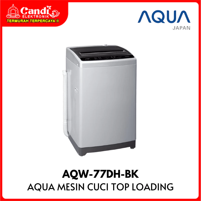 Mesin Cuci AQUA Top Loading 7 Kg Fuzzy Logic Hijab Mode AQW-77DH-BK - Gambar 3