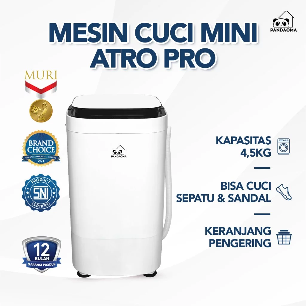 Pandaoma Mesin Cuci Mini Atro Portabel 4.5kg Hemat Listrik