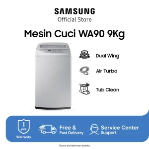 Samsung Mesin Cuci Top Loading 9Kg Diamond Drum WA90H4200SG/SE Garansi Resmi