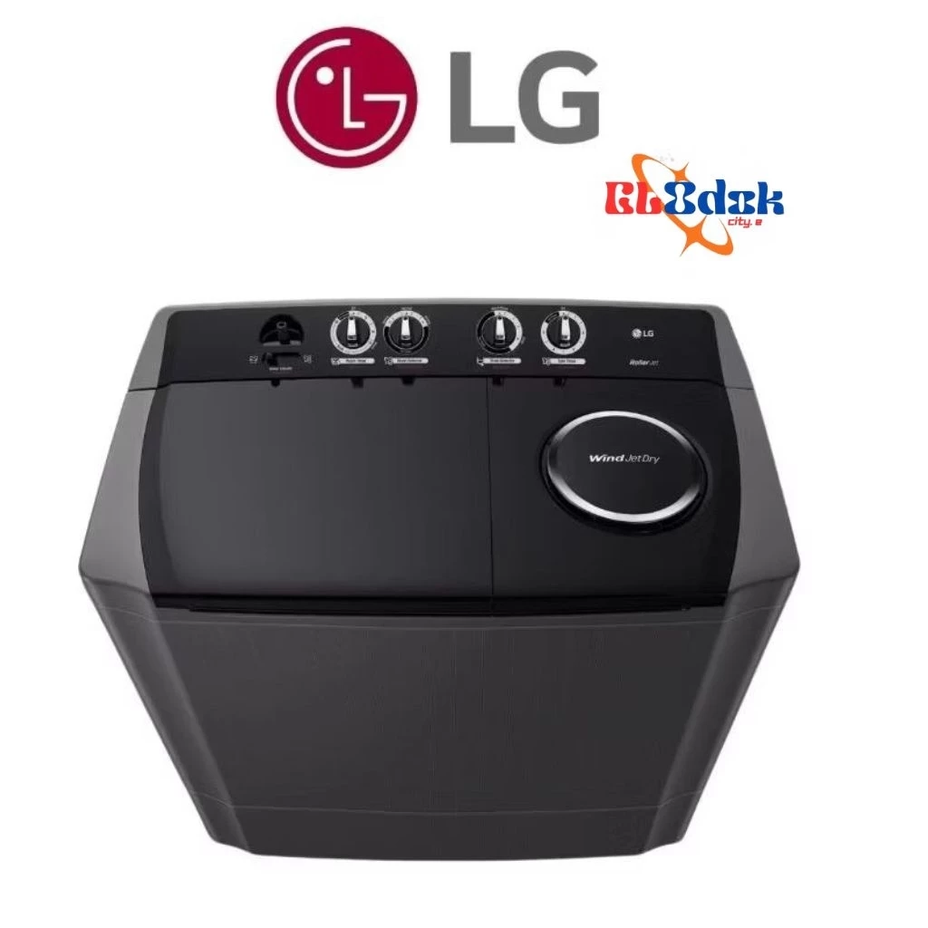 MESIN CUCI LG WARNA (MIDDLE BLACK) 2 TABUNG P1000RTM (10Kg) Garansi Resmi
###