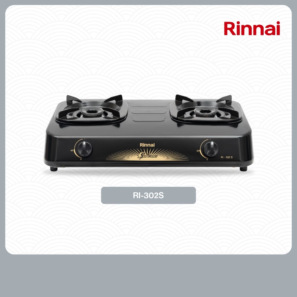 Rinnai RI-302S Kompor Gas 2 Tungku Ceramic Sun Burner Hemat Gas Garansi Resmi