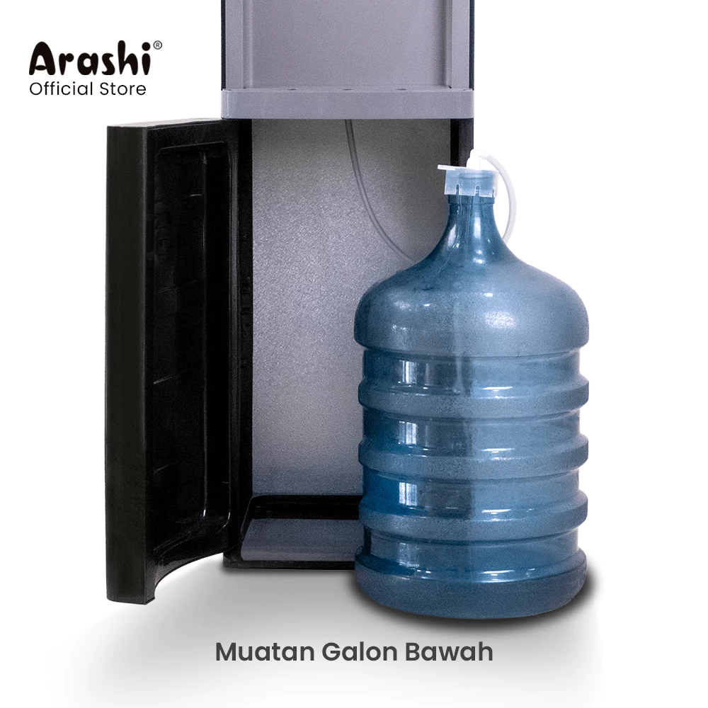 Arashi Bottom Dispenser ABD 05C Grayblack Galon Bawah Hot & Cool - Gambar 4