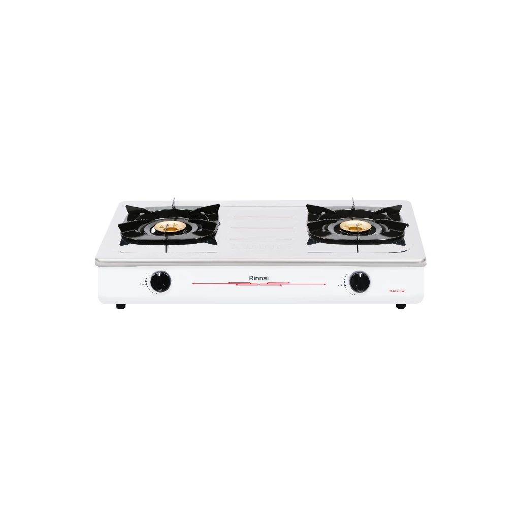 Rinnai RI-602E W Kompor Gas 2 Tungku Stainless Steel Burner Kuningan Garansi Resmi - Gambar 3