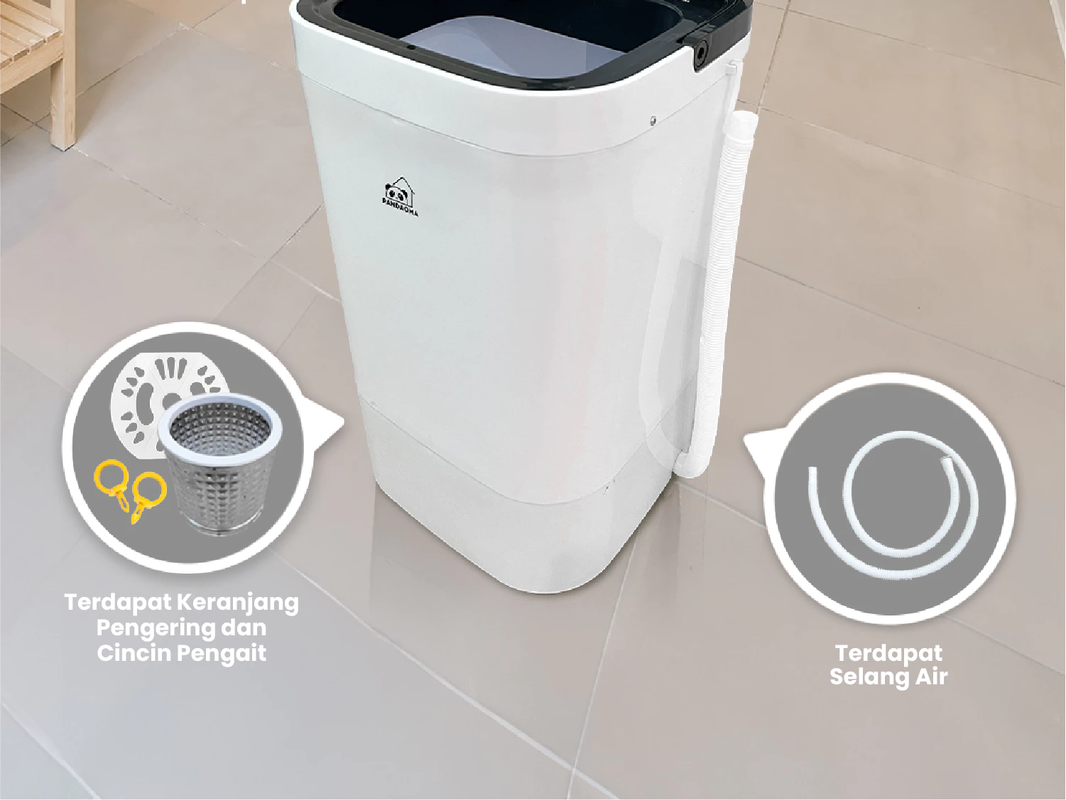 Pandaoma Mesin Cuci Mini Atro Portabel 4.5kg Hemat Listrik - Gambar 17
