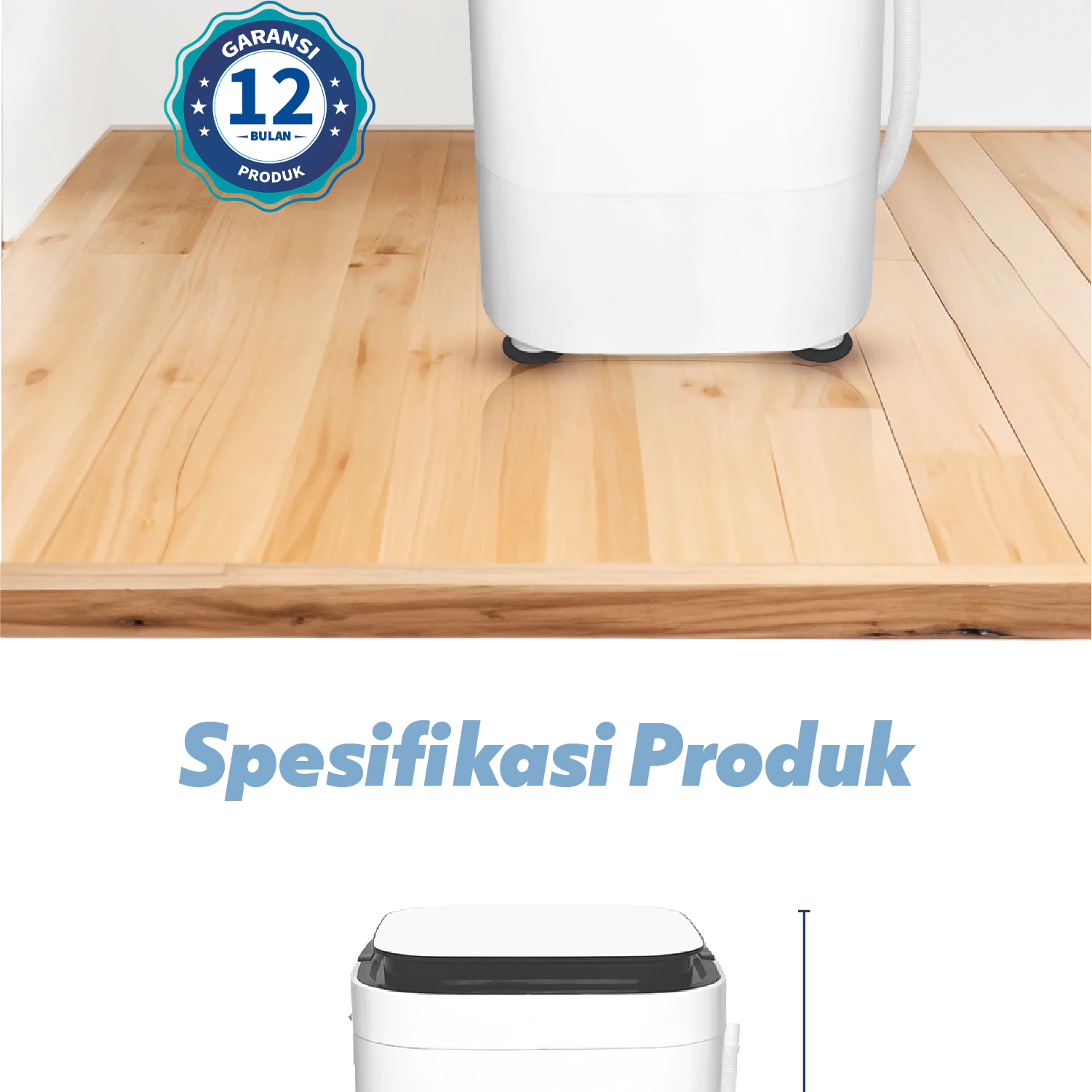 Pandaoma Mesin Cuci Mini Atro Portabel 4.5kg Hemat Listrik - Gambar 7