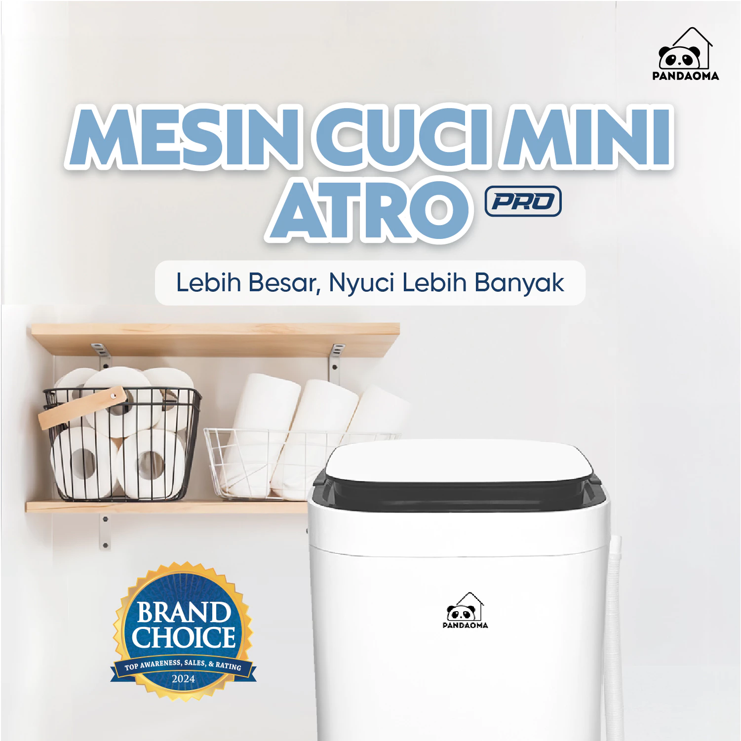 Pandaoma Mesin Cuci Mini Atro Portabel 4.5kg Hemat Listrik - Gambar 6