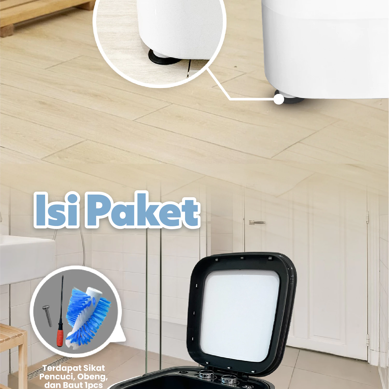 Pandaoma Mesin Cuci Mini Atro Portabel 4.5kg Hemat Listrik - Gambar 16
