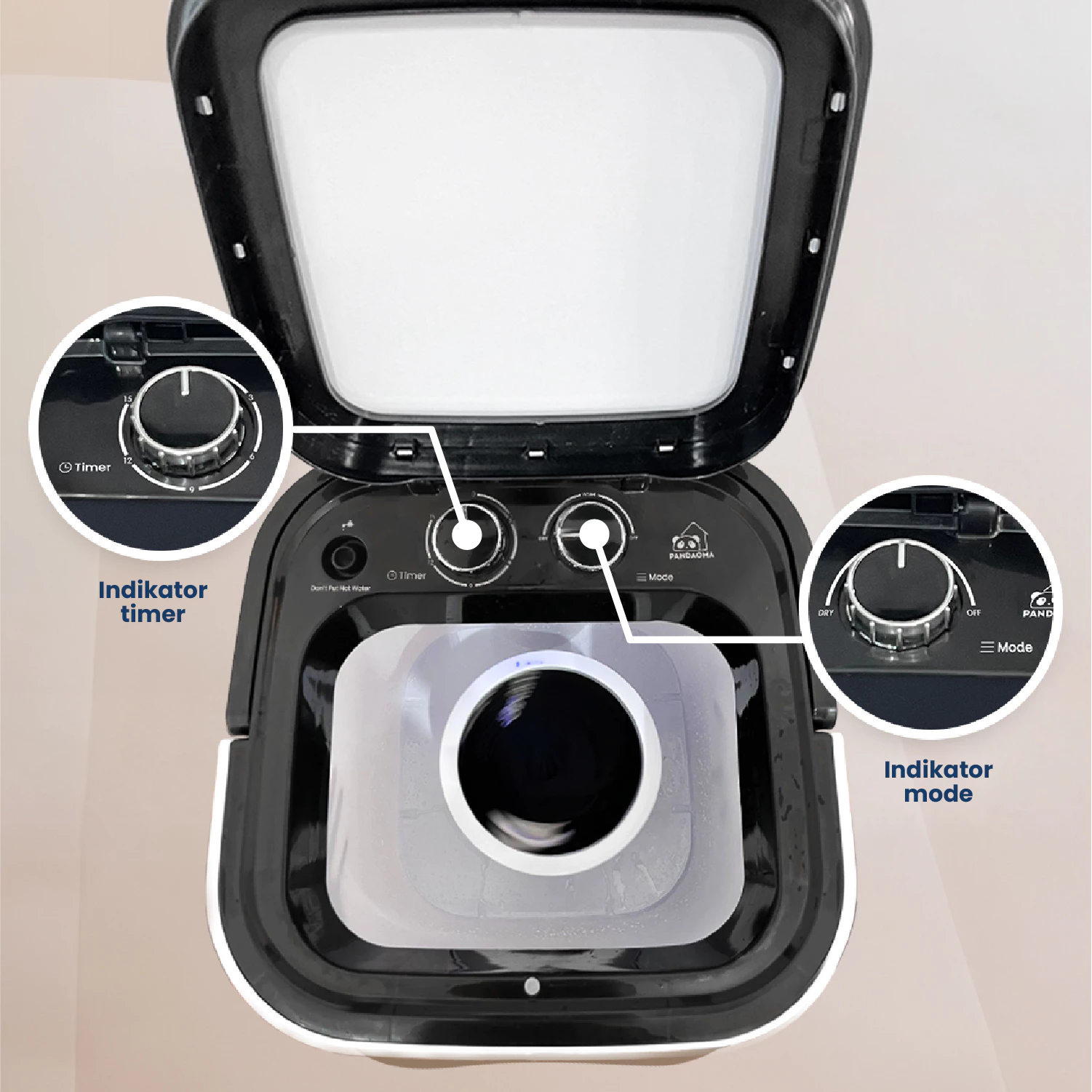 Pandaoma Mesin Cuci Mini Atro Portabel 4.5kg Hemat Listrik - Gambar 14