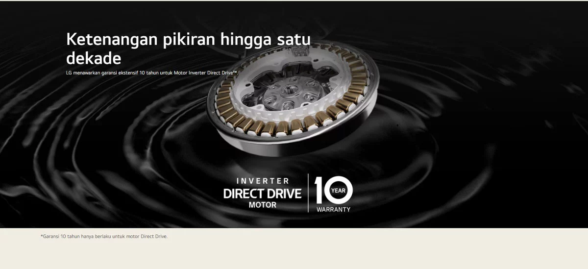 LG Mesin Cuci Front Loading 7kg Inverter Direct Drive Steam Wash FB1207S6W Putih - Gambar 15