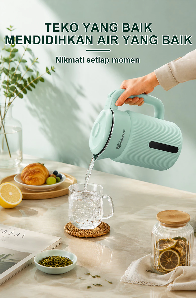 MAIMEITE Teko Listrik 2.5L Electric Kettle Stainless Steel Cepat Panas Otomatis - Gambar 11