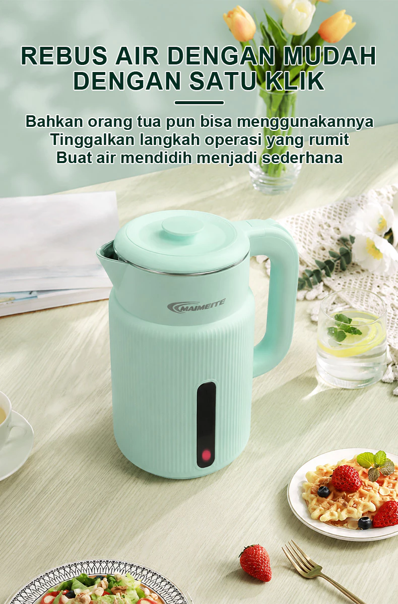 MAIMEITE Teko Listrik 2.5L Electric Kettle Stainless Steel Cepat Panas Otomatis - Gambar 12